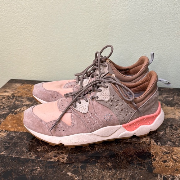 Free people Flower Mountain Pink Technical Fabric and Suede Sneakers Wesley - Picture 2 of 10